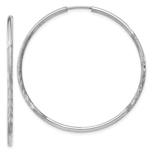 14k-white-gold-1-5mm-diamond-cut-endless-hoop-earrings-SolomonJeweler-Wichita-KS-CustomJewelry