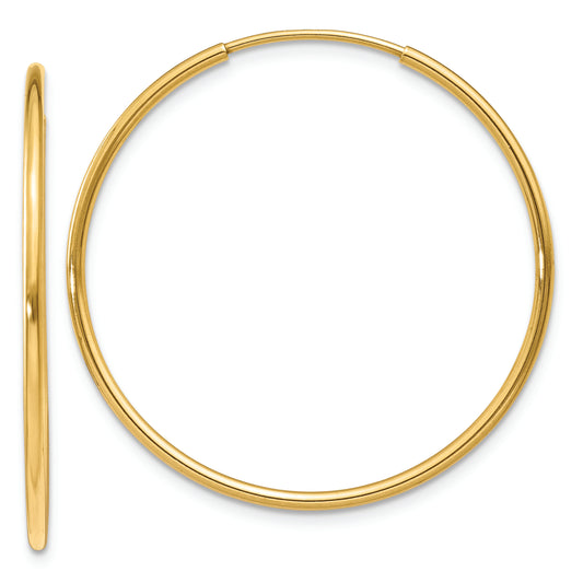14k 1.25mm Endless Hoop Earring - Solomon Jewelers