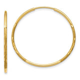 14k-1-20mm-diamond-cut-endless-hoop-earring-SolomonJeweler-Wichita-KS-CustomJewelry