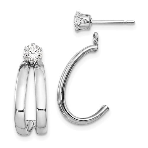 14k-white-gold-polished-w-cz-stud-earring-jackets-SolomonJeweler-Wichita-KS-CustomJewelry