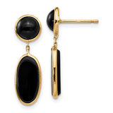 14k-onyx-oval-dangle-post-earrings-SolomonJeweler-Wichita-KS-CustomJewelry