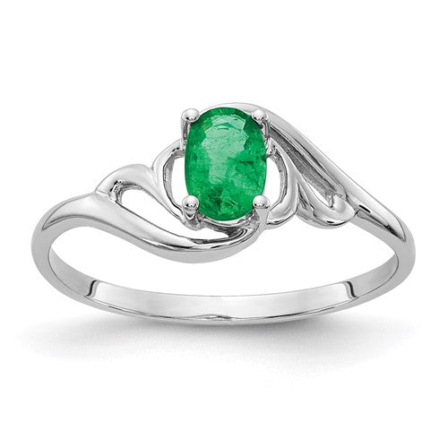 14k-white-gold-emerald-ring-SolomonJeweler-Wichita-KS-CustomJewelry