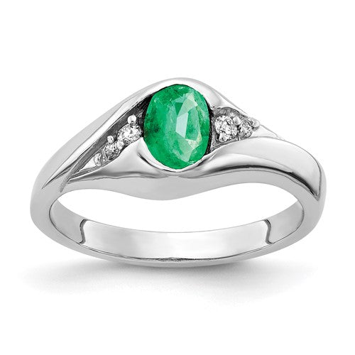 14k-white-gold-6x4mm-oval-emerald-aa-diamond-ring-SolomonJeweler-Wichita-KS-CustomJewelry