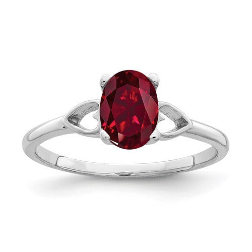 14k-white-gold-7x5mm-oval-created-ruby-ring-SolomonJeweler-Wichita-KS-CustomJewelry