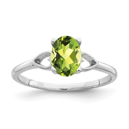 14k-white-gold-7x5mm-oval-peridot-ring-SolomonJeweler-Wichita-KS-CustomJewelry