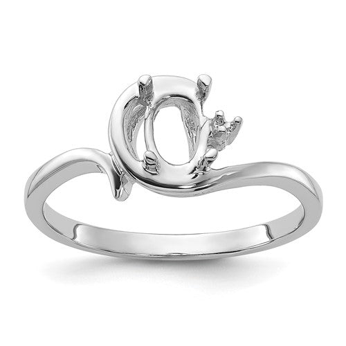 14k-white-gold-polished-01ct-diamond-7x5-oval-gemstone-ring-mounting-SolomonJeweler-Wichita-KS-CustomJewelry