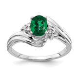 14k white gold oval ring with 7x5mm mount and AA diamond from Solomon Jewelers, showcasing elegant jewelry design.