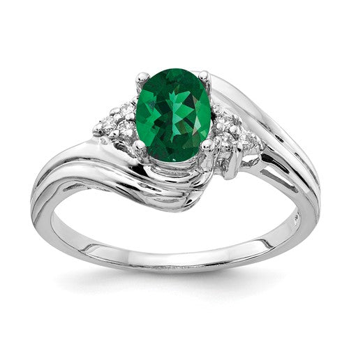 14k white gold oval ring with 7x5mm mount and AA diamond from Solomon Jewelers, showcasing elegant jewelry design.
