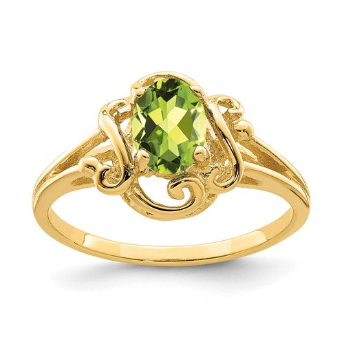 14k-7x5mm-oval-peridot-ring-SolomonJeweler-Wichita-KS-CustomJewelry