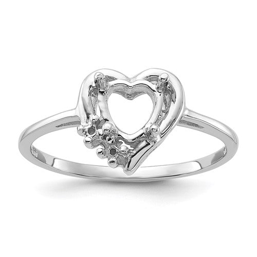 14k-white-gold-polished-03ct-diamond-6mm-heart-gemstone-ring-mounting-SolomonJeweler-Wichita-KS-CustomJewelry