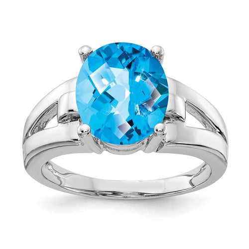 14k-white-gold-11x9mm-oval-blue-topaz-checker-ring-SolomonJeweler-Wichita-KS-CustomJewelry