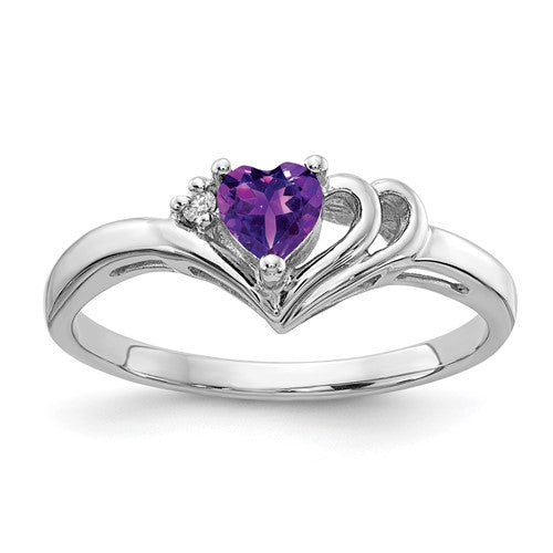 14k-white-gold-4mm-heart-amethyst-aa-diamond-ring-SolomonJeweler-Wichita-KS-CustomJewelry
