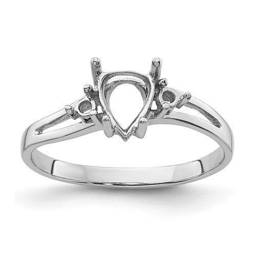 14k-white-gold-diamond-and-7x5-pear-gemstone-ring-mounting-SolomonJeweler-Wichita-KS-CustomJewelry