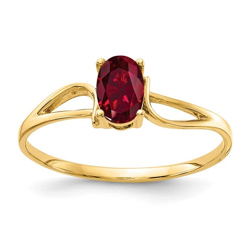 14k-6x4mm-oval-created-ruby-ring-SolomonJeweler-Wichita-KS-CustomJewelry