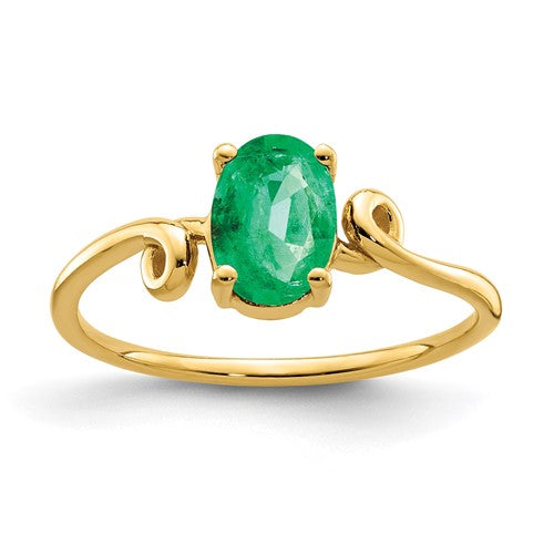 14k-7x5mm-oval-emerald-ring-SolomonJeweler-Wichita-KS-CustomJewelry