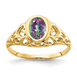 14k gold oval mystic fire topaz ring featuring a vibrant, faceted gemstone set in a classic jewelry ring design.