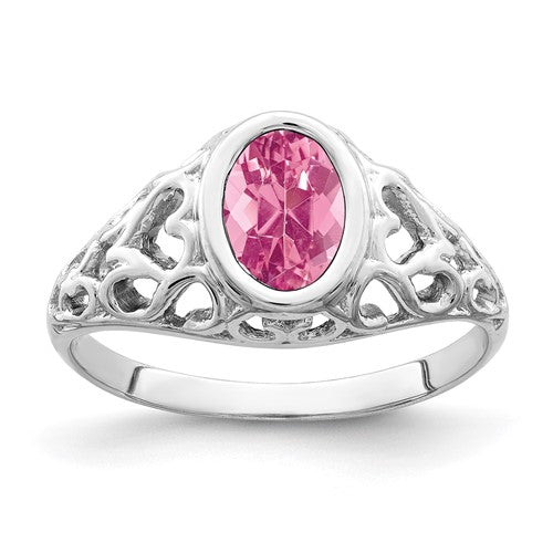 14k-white-gold-7x5mm-oval-pink-tourmaline-ring-SolomonJeweler-Wichita-KS-CustomJewelry