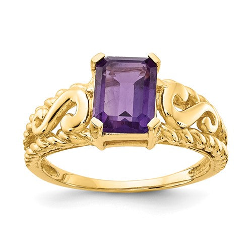 14k-8x6mm-emerald-cut-amethyst-ring-SolomonJeweler-Wichita-KS-CustomJewelry