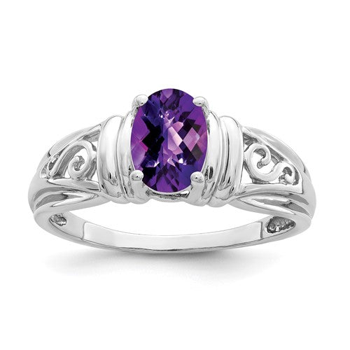 14k-white-gold-7x5mm-oval-amethyst-checker-ring-SolomonJeweler-Wichita-KS-CustomJewelry