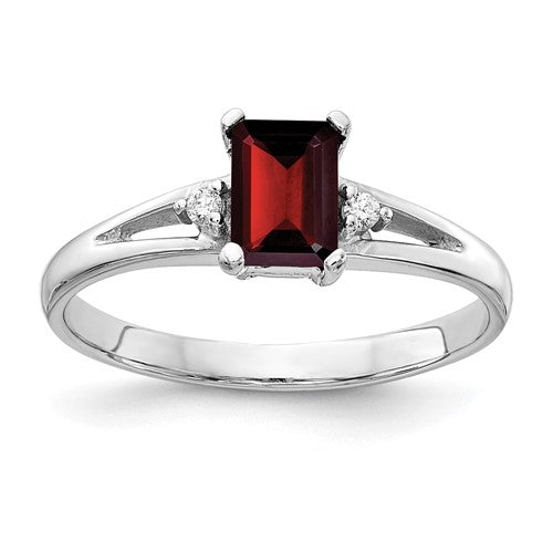 14k-white-gold-6x4mm-emerald-cut-garnet-aa-diamond-ring-SolomonJeweler-Wichita-KS-CustomJewelry