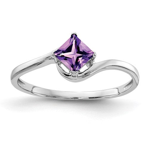 14k-white-gold-4mm-princess-cut-amethyst-ring-SolomonJeweler-Wichita-KS-CustomJewelry
