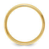 14k Yellow Gold Comfort Fit Brushed Satin Finish Wedding Band - 6mm