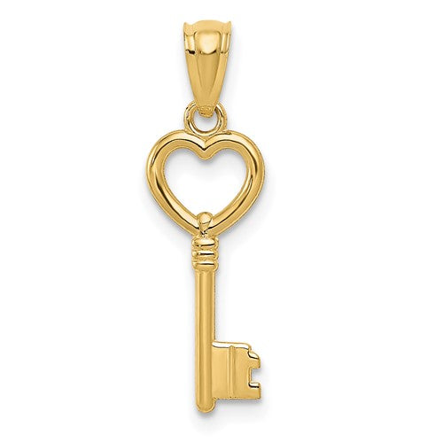 14k-polished-3d-heart-key-charm-SolomonJeweler-Wichita-KS-CustomJewelry