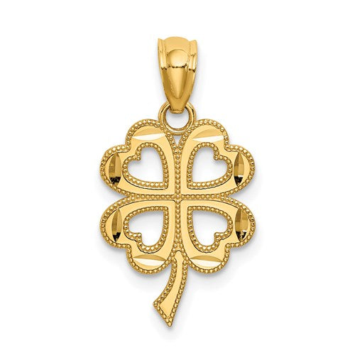 14k-four-leaf-clover-pendant-SolomonJeweler-Wichita-KS-CustomJewelry