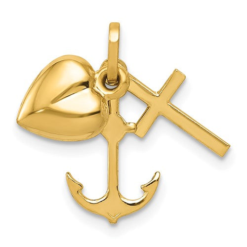 14k-polished-heart-cross-anchor-pendant-SolomonJeweler-Wichita-KS-CustomJewelry