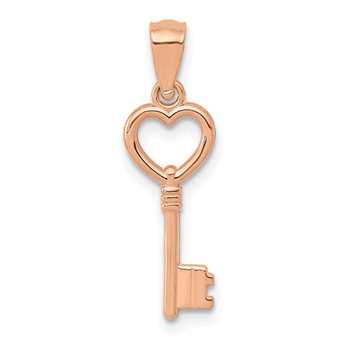 14k-rose-gold-3d-polished-heart-key-charm-SolomonJeweler-Wichita-KS-CustomJewelry