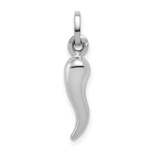 14k-white-gold-hollow-italian-horn-charm-SolomonJeweler-Wichita-KS-CustomJewelry
