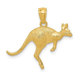 14k-yellow-gold-textured-kangaroo-pendant-SolomonJeweler-Wichita-KS-CustomJewelry