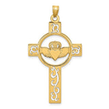 14k-laser-cut-claddagh-cross-charm-SolomonJeweler-Wichita-KS-CustomJewelry