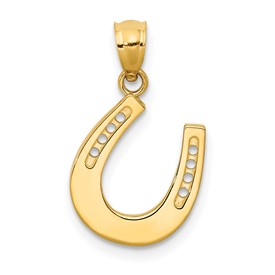 14k-gold-polished-horseshoe-pendant-SolomonJeweler-Wichita-KS-CustomJewelry
