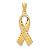 14k-gold-polished-survivor-ribbon-pendant-SolomonJeweler-Wichita-KS-CustomJewelry