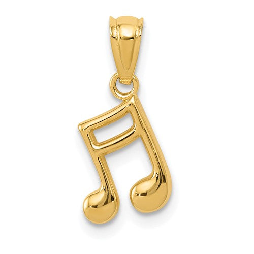 14k-gold-polished-music-note-pendant-SolomonJeweler-Wichita-KS-CustomJewelry