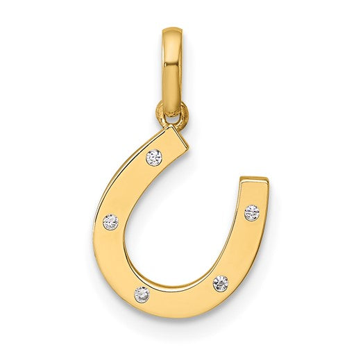 14k-childrens-cz-horseshoe-pendant-SolomonJeweler-Wichita-KS-CustomJewelry