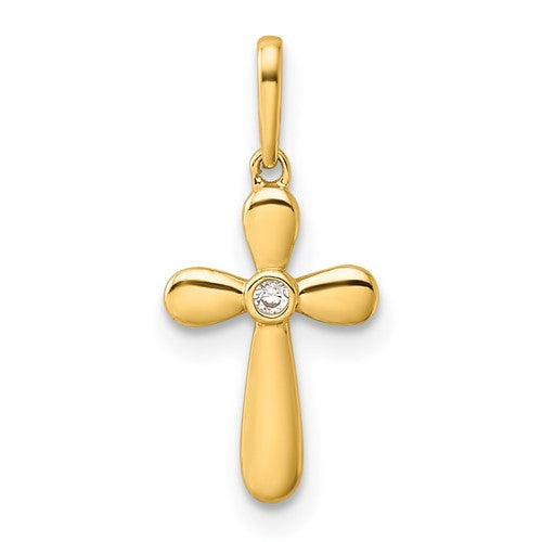 14k-childrens-cz-cross-pendant-SolomonJeweler-Wichita-KS-CustomJewelry