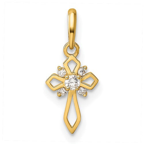 14k-childrens-fancy-cz-cross-pendant-SolomonJeweler-Wichita-KS-CustomJewelry