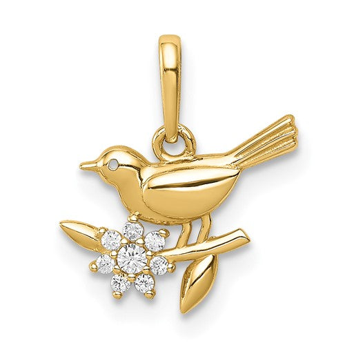 14k-bird-on-a-branch-cz-pendant-SolomonJeweler-Wichita-KS-CustomJewelry