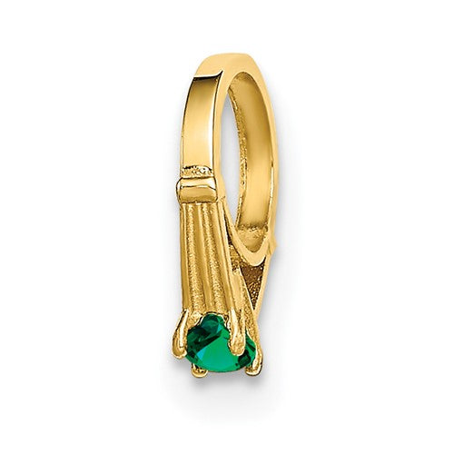 14k-3d-ring-with-dark-green-glass-stone-charm-SolomonJeweler-Wichita-KS-CustomJewelry