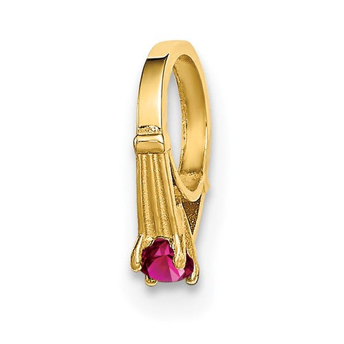 14k-3d-ring-with-dark-pink-cz-charm-SolomonJeweler-Wichita-KS-CustomJewelry