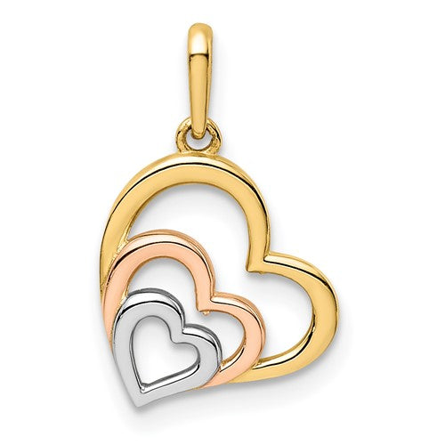 14k-w-rose-and-white-rhodium-polished-3-hearts-pendant-SolomonJeweler-Wichita-KS-CustomJewelry
