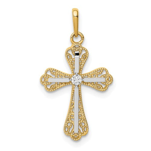 14k-w-white-rhodium-cz-cross-pendant-SolomonJeweler-Wichita-KS-CustomJewelry