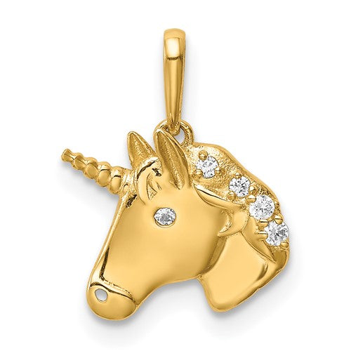 14k-unicorn-cz-pendant-SolomonJeweler-Wichita-KS-CustomJewelry