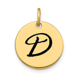 14k-polished-black-enamel-letter-d-initial-disk-charm-SolomonJeweler-Wichita-KS-CustomJewelry