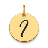 14k-polished-black-enamel-letter-i-initial-disk-charm-SolomonJeweler-Wichita-KS-CustomJewelry