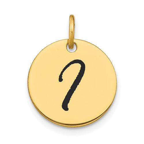 14k-polished-black-enamel-letter-i-initial-disk-charm-SolomonJeweler-Wichita-KS-CustomJewelry