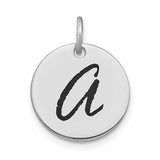 14kw-polished-black-enamel-letter-a-initial-disk-charm-SolomonJeweler-Wichita-KS-CustomJewelry