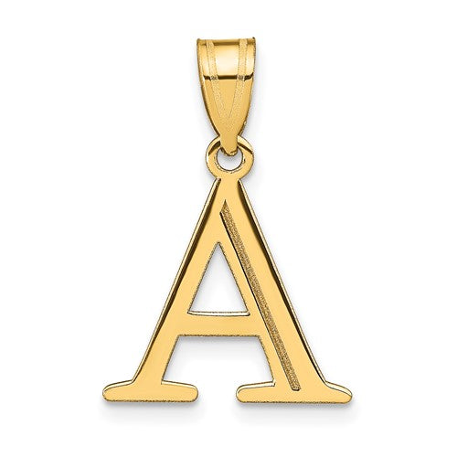 14k-polished-etched-letter-a-initial-pendant-SolomonJeweler-Wichita-KS-CustomJewelry